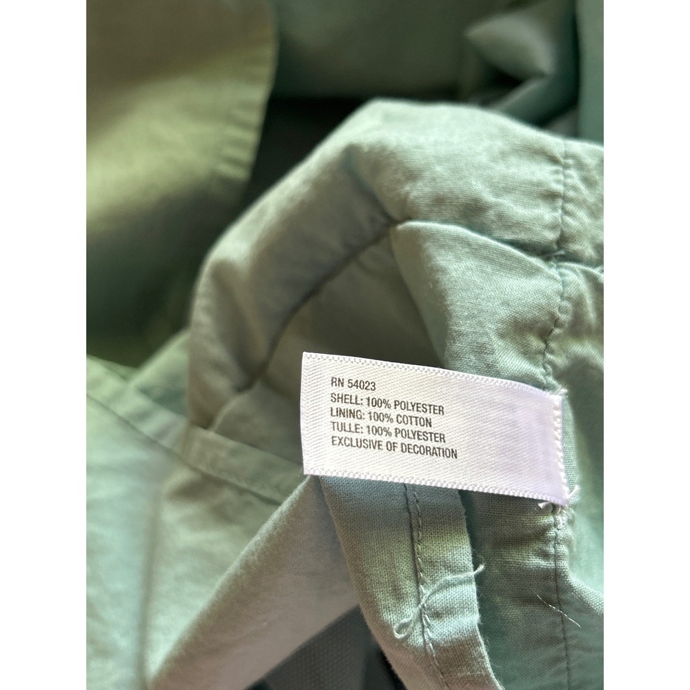 babyGap Sage‎ Green Smocked Ruffle Dress 3-6 Months Shimmer Special Occasion - Picture 6 of 7